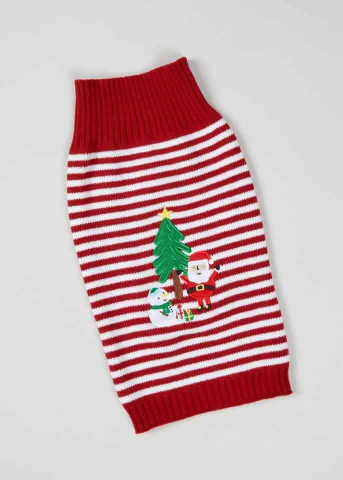  A classic candy cane-esque jumper is exactly what your dog needs this Christmas