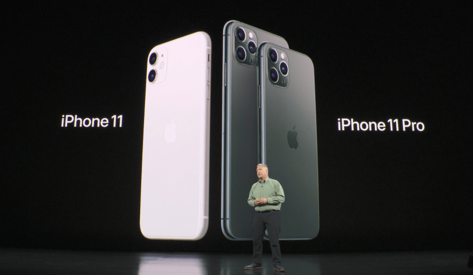  Three new iPhones have been announced at a lavish launch event in California. Left is the iPhone 11, while right we have the iPhone 11 Pro (smaller) and 11 Pro Max