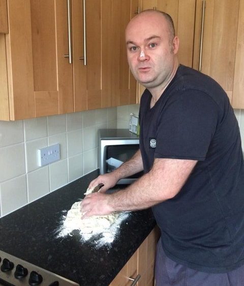 Calum making a family favourite pizza for a fraction of the price of a Domino’s