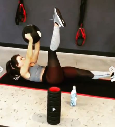 Faye often shares clips of her work outs for fans