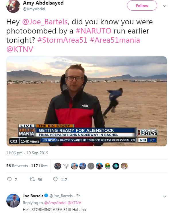  A bit of Naruto running was spotted on KTNV, during filming in Rachel