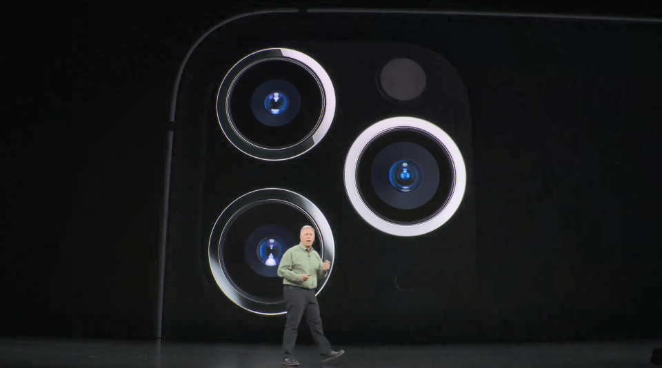  The iPhone 11 Pro has normal, ultra-wide and telephoto lenses