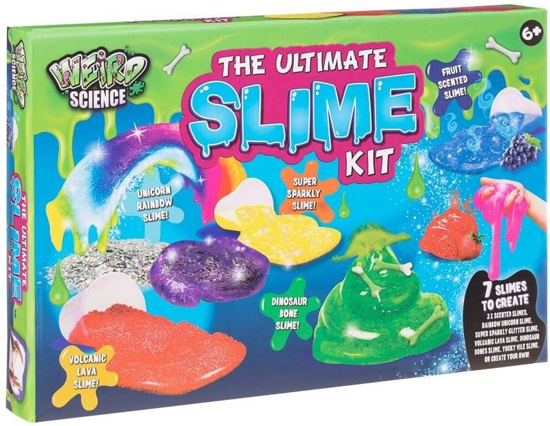  Children can make seven different types of slime with the kit