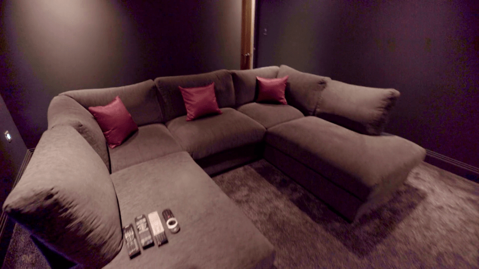  The home cinema has plenty of seating room