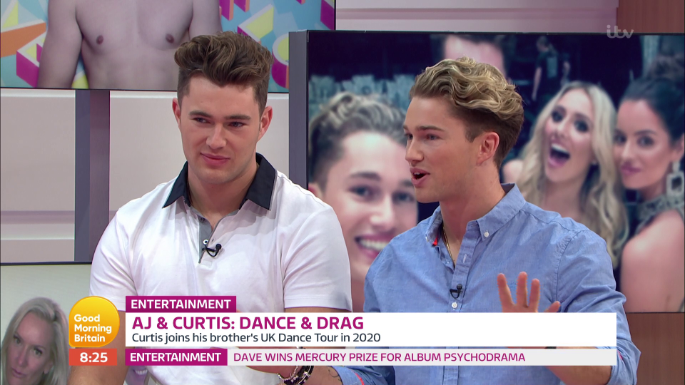  Curtis and his brother AJ are heading out on a UK dance tour next year and the siblings have become coaches on the new series of RuPaul's Drag Race UK