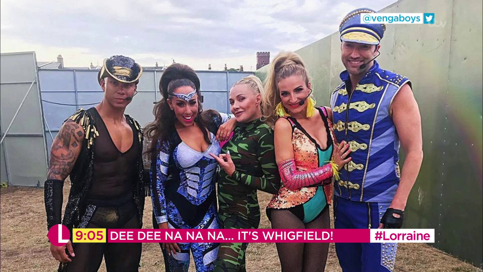  Whigfield poses with the Venga Boys on tour