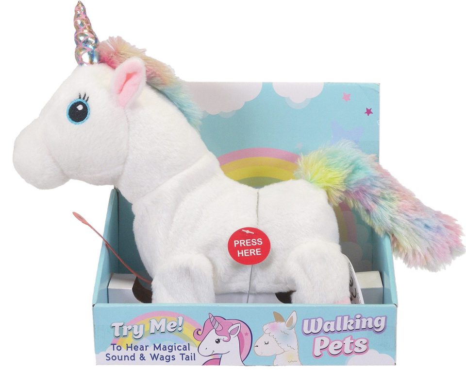  The unicorn features sound effects and a wagging tail