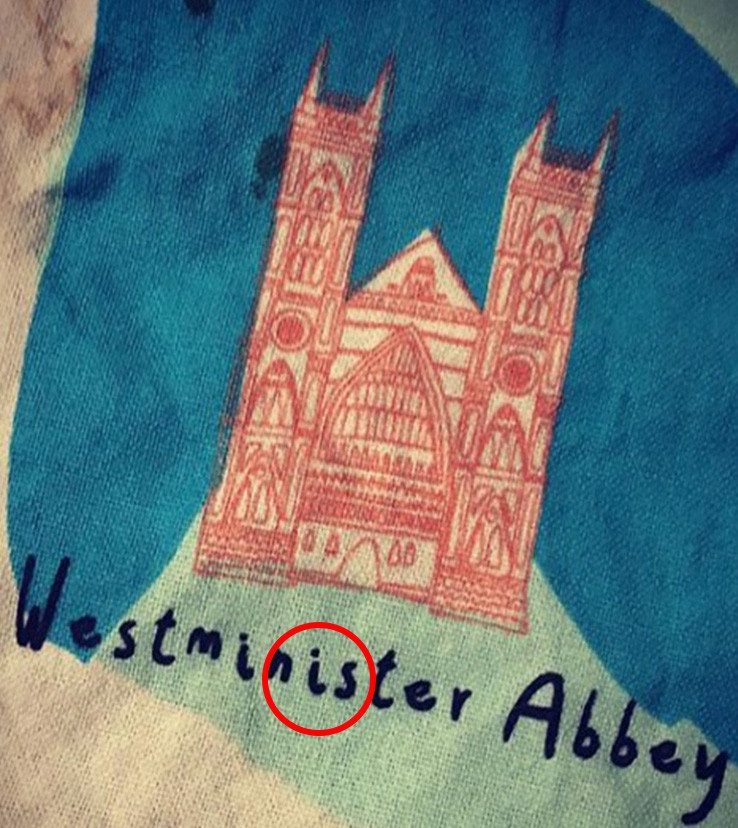  It even managed to misspell Westminster Abbey