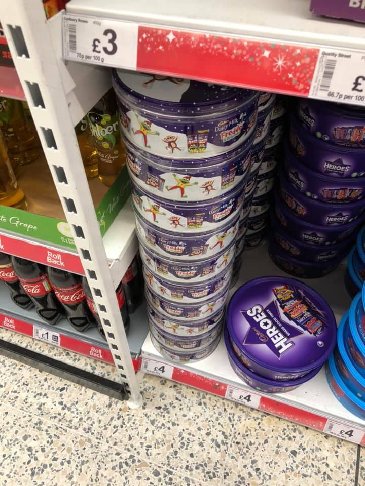  One shopper snapped a picture of the tins in his local Asda