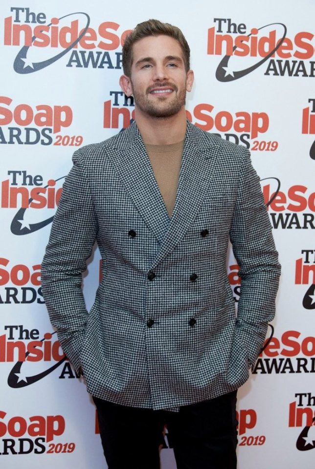 Adam Woodward at the Inside Soap Awards.