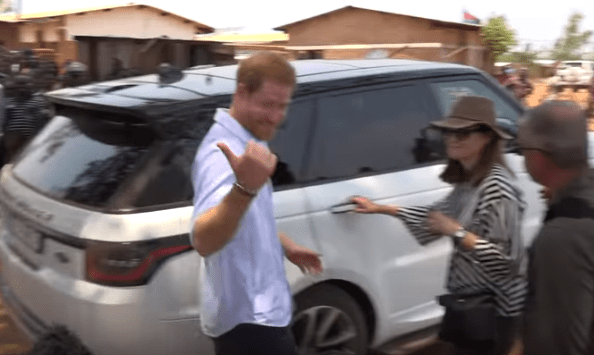 He told the reporter to ‘ask them’ and pointed back to the hospital after his visit in Malawi