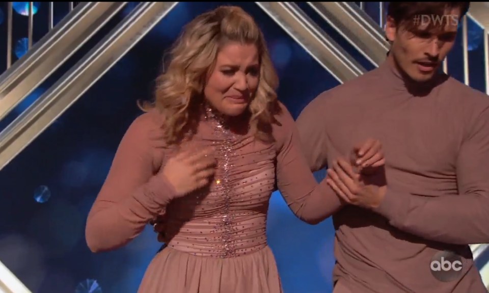  She teared up at the end of the dance