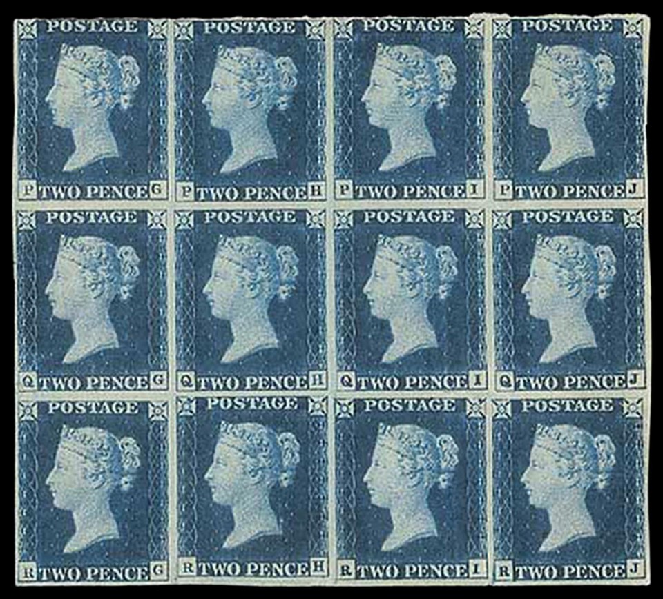  This rare set of stamps, once belonging to the Queen, sold for more than £200,000 at auction