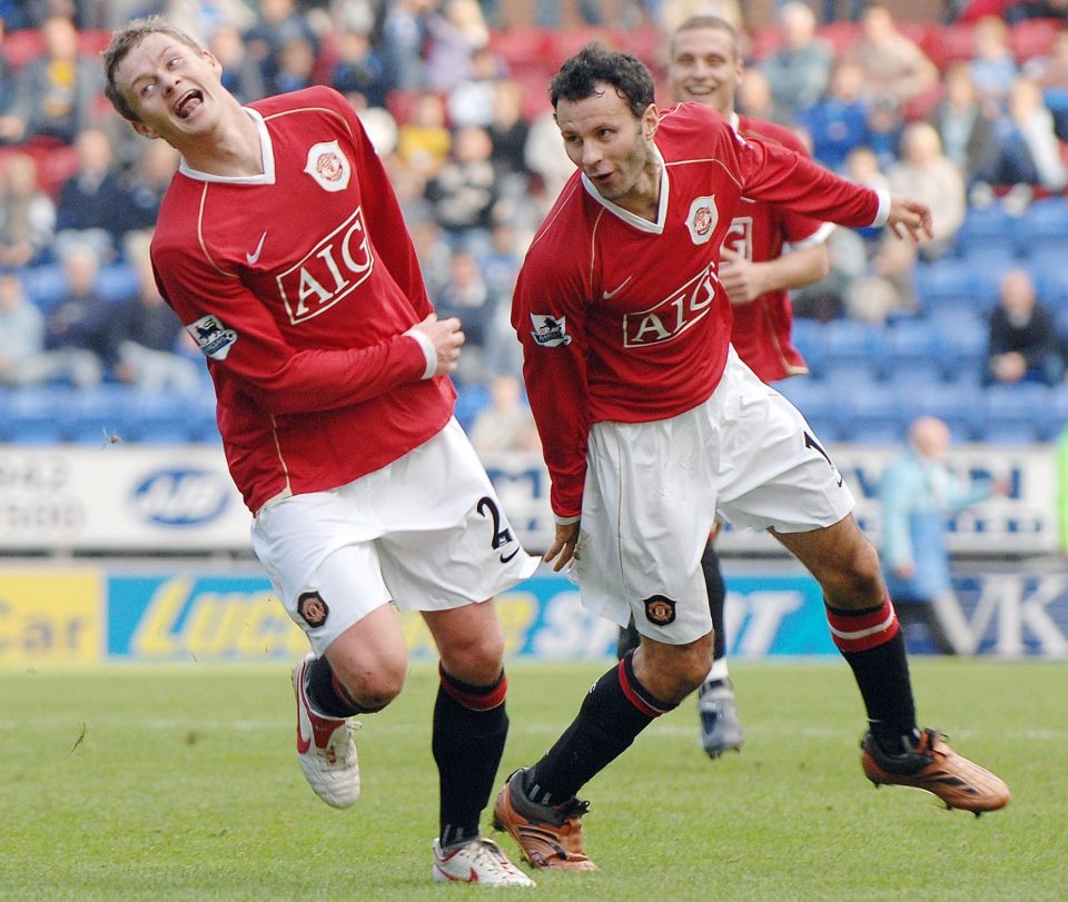  Giggs won 34 trophies during a glittering Old Trafford career,and played alongside current boss Solskjaer