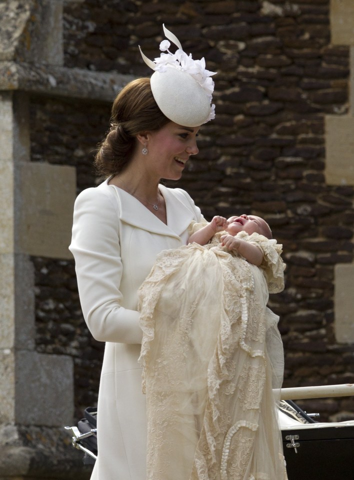  Princess Charlotte pictured in the replica robe in July 2015