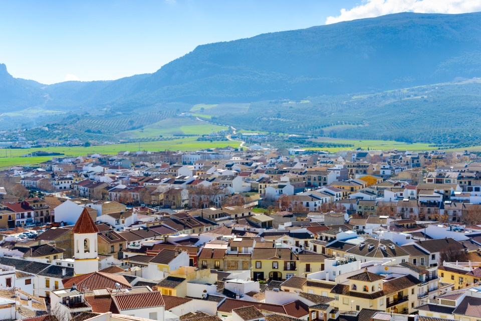  Drive to the village of Villanueva del Trabuco, one of the attractive Andaluz white villages in the Antequera area , just 45 kilometres north of Malaga City