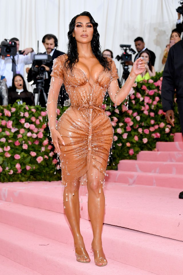 Kim wore a similar corset to the Met Gala last year