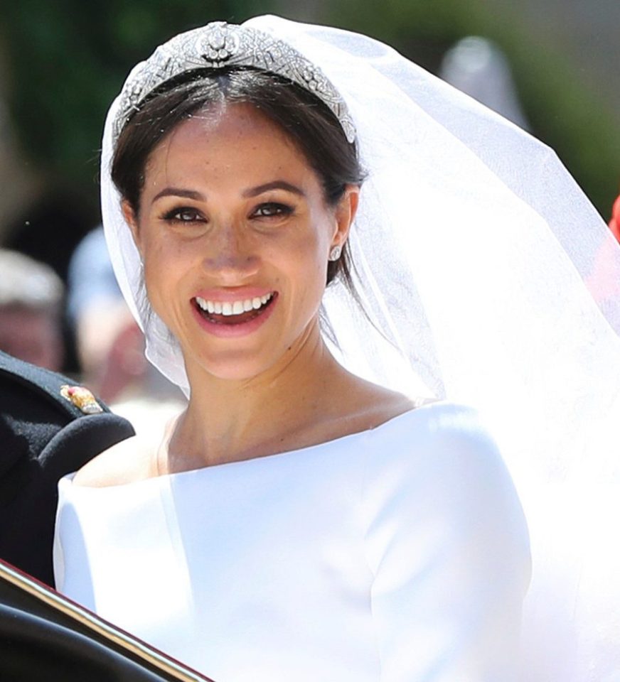  Meghan's make-up artist added highlighter to her foundation on her wedding day