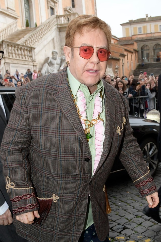 Elton John later claimed he had ‘offset’ the couple’s carbon footprint with a large donation to an eco firm