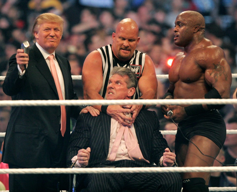  Donald Trump shaved Vince McMahon's head at WrsetleMania 23