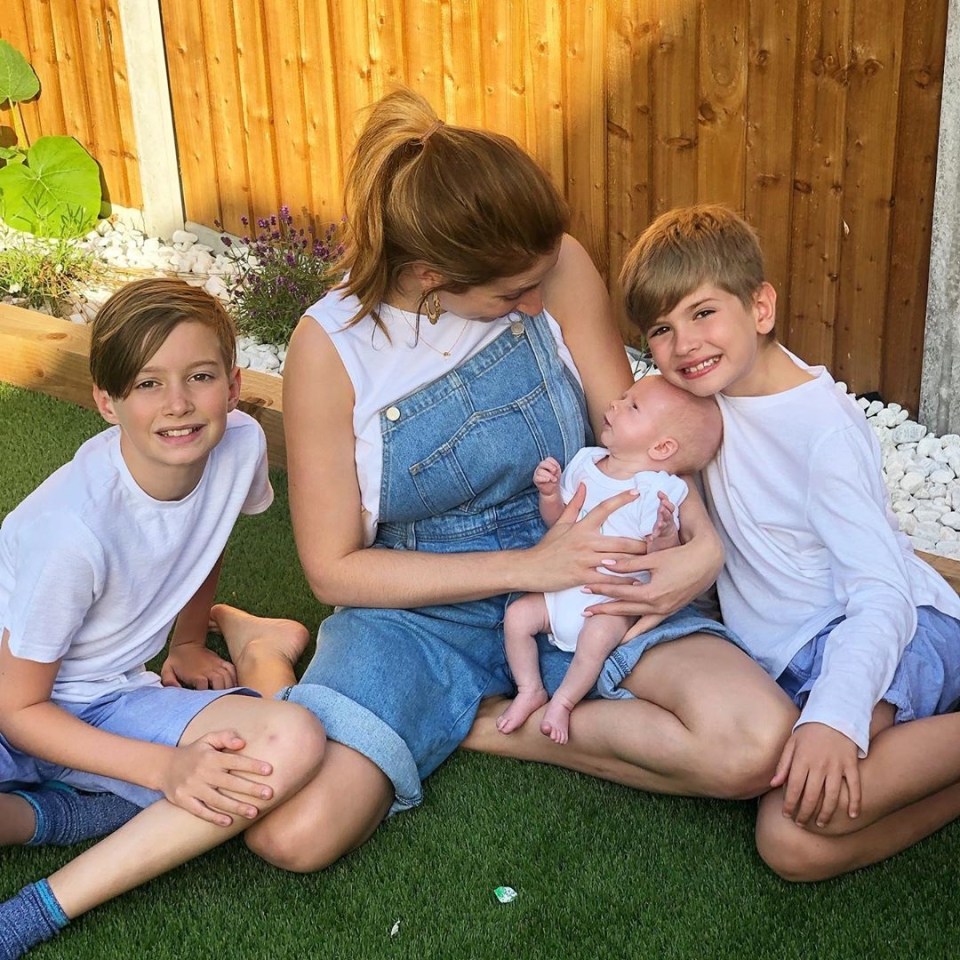  Stacey with her three sons: Leighton Barham, Rex Toby Francis Swash and Zachary Solomon