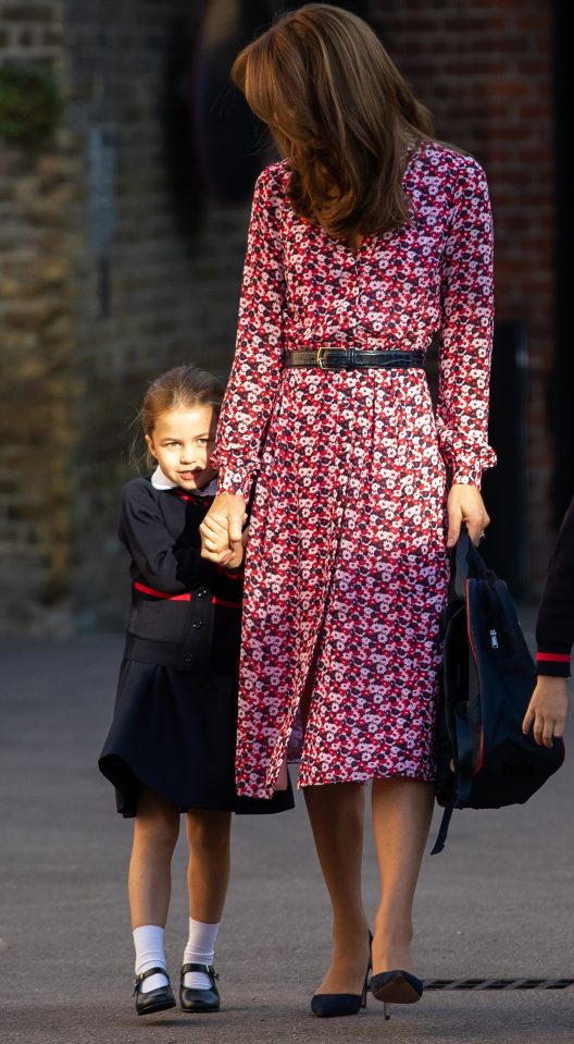  The mum recently accompanied Charlotte to her first day of school