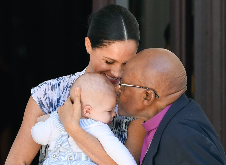  Archie stole the show when Harry and Meghan went to visit Archbishop Desmond Tutu and his wife