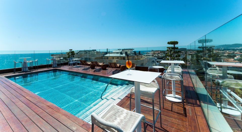 The Sky Bar boasts panoramic views of the coastal town of Sitges and the Mediterranean sea