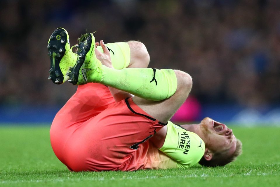  Kevin De Bruyne will miss at least one Man City match through injury