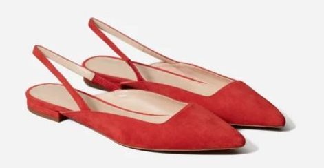  Meghan's red suede shoes are £129 from Everlane