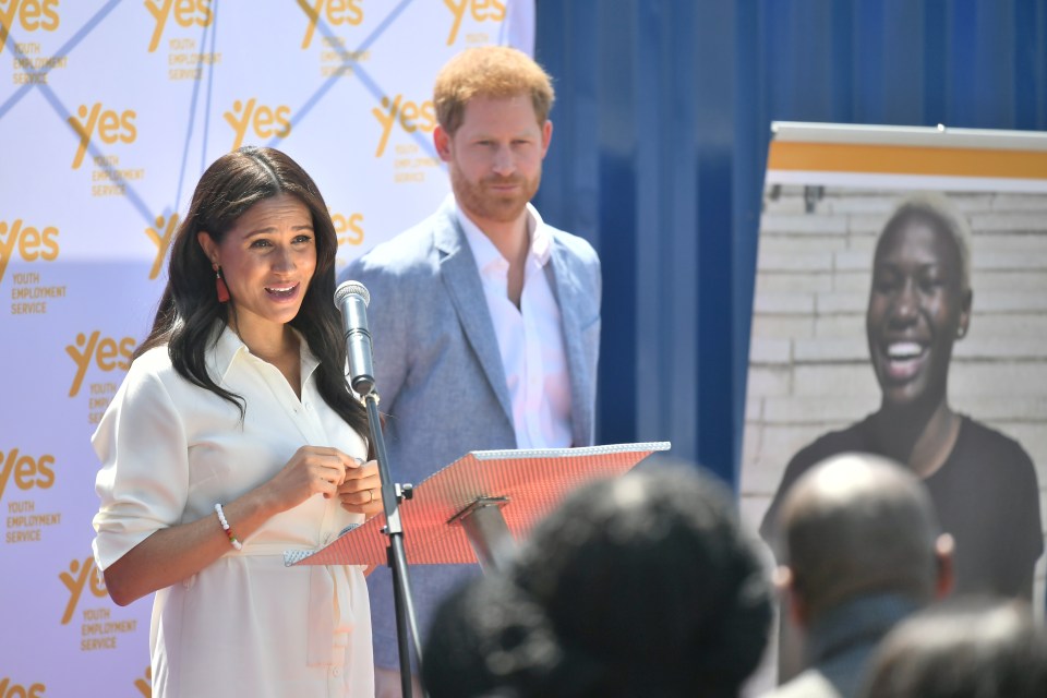  The Duchess also addressed the crowed during their visit to the township