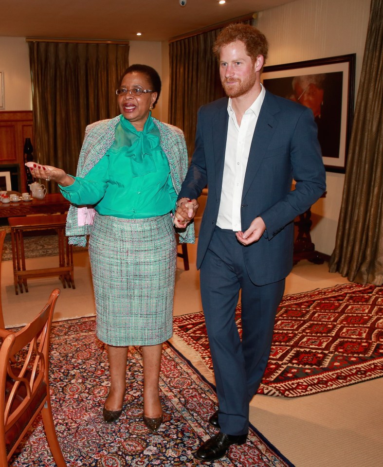  Harry last met the former first lady on an official visit to South Africa in 2015