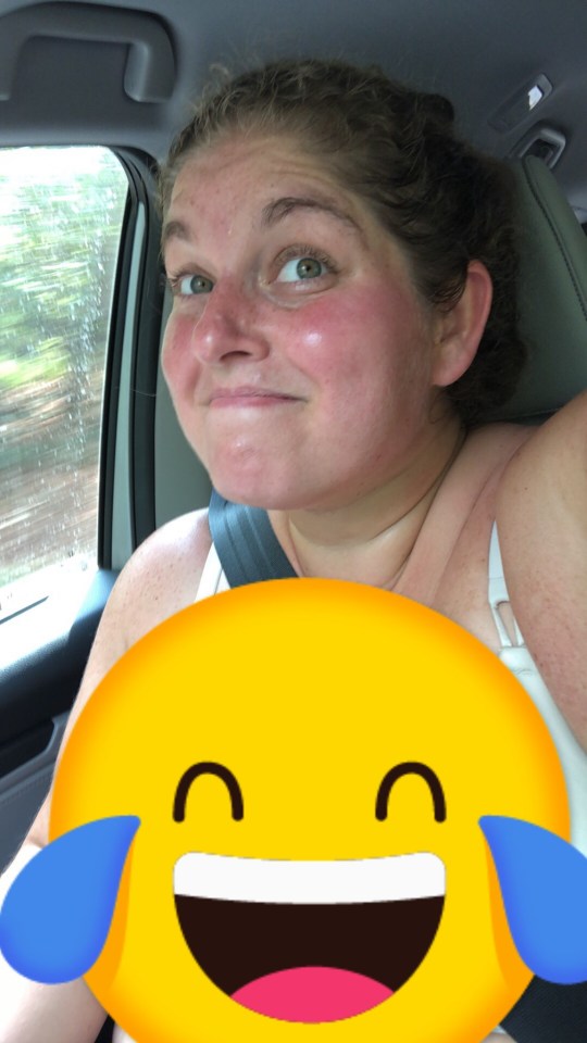  Brittany got covered in her daughter's poo and had to drive home in her bra