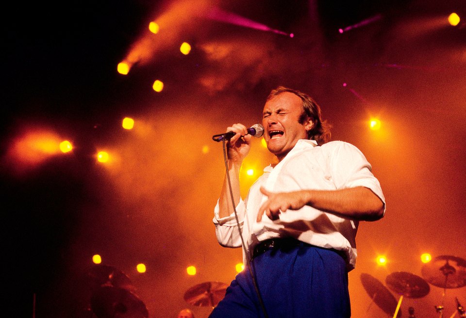 The singer pictured on stage during a tour of Australia in 1985