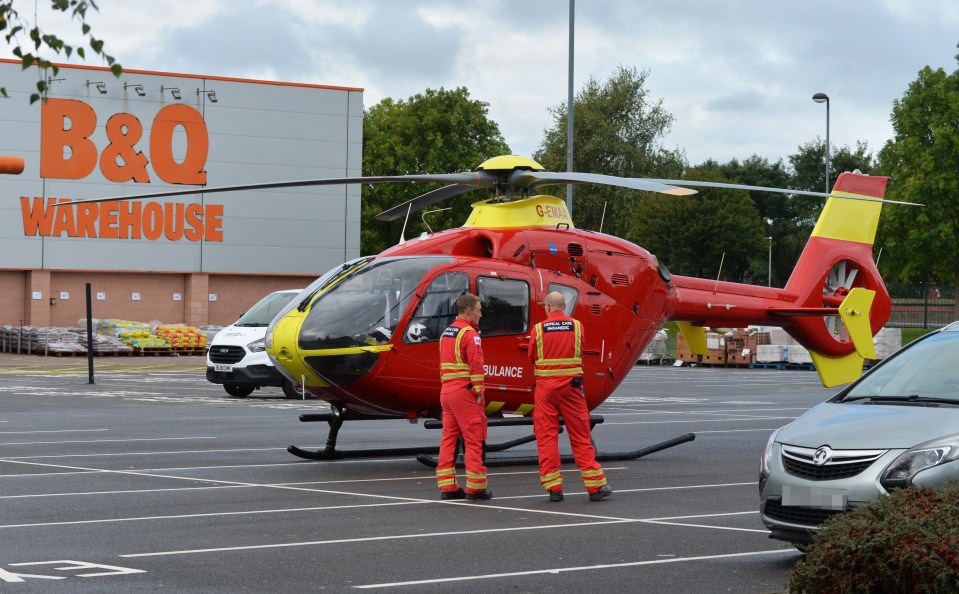 Emergency services rushed to the B&Q car park yesterday afternoon but the 67-year-old woman tragically died