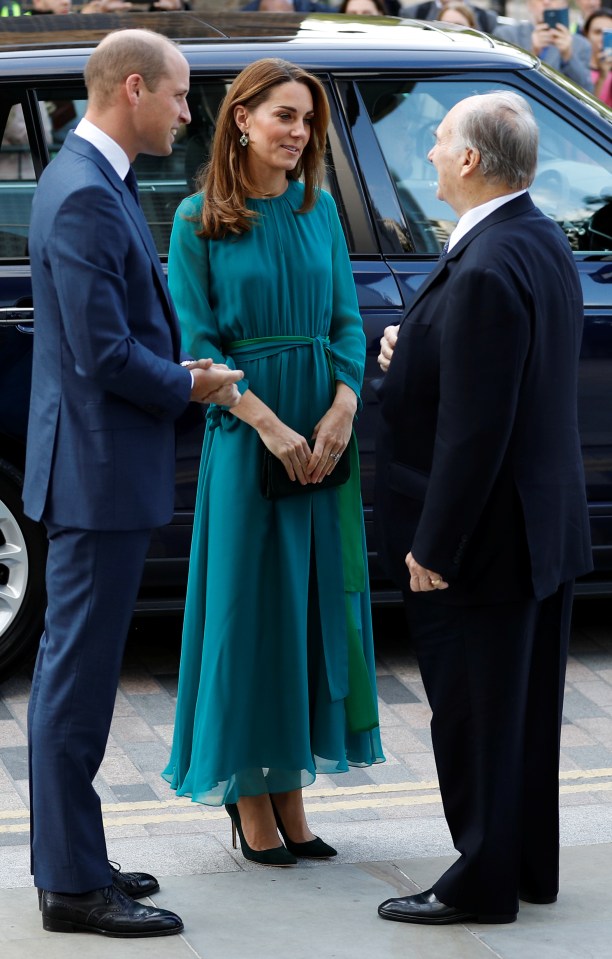  The parents appeared delighted as they met with the Aga Khan, who is said to be friends with the Queen