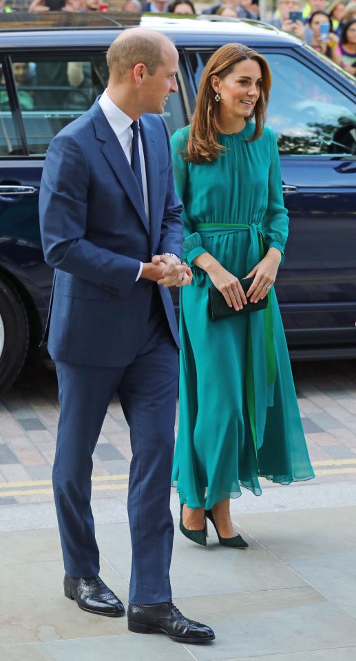  Kate and William appeared in good spirits as they headed inside