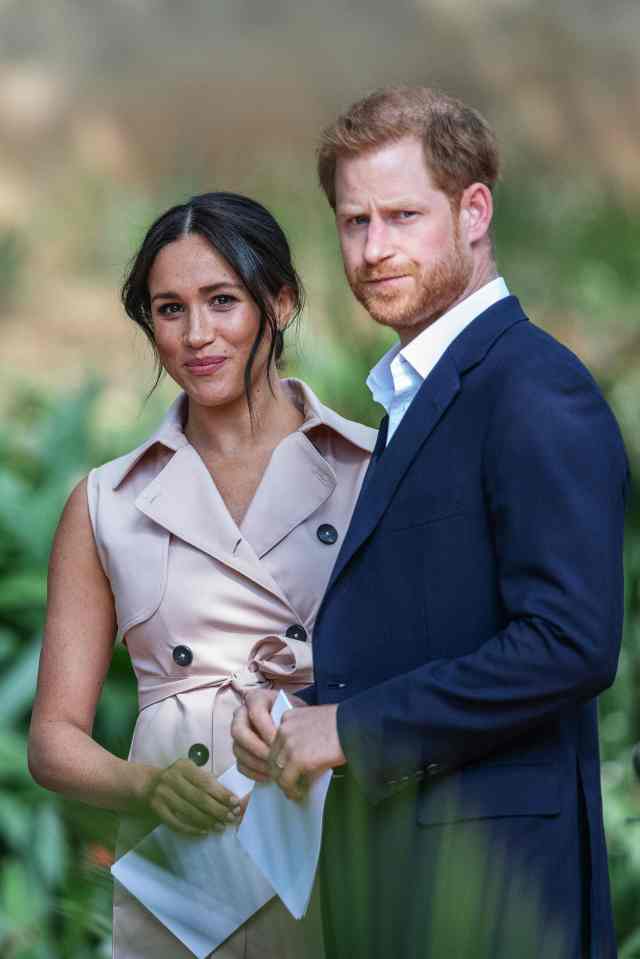  The Duke and Duchess of Sussex as they arrive at the High Commissioner's residence