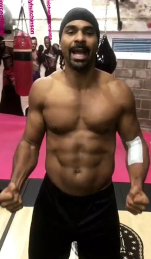 David Haye picked up a bicep injury on a stair conditioning session