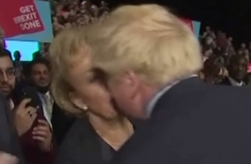  Boris Johnson accidentally kissed Tory MP Andrea Leadsom on the lips in an awkward encounter at the Conservative's Manchester conference