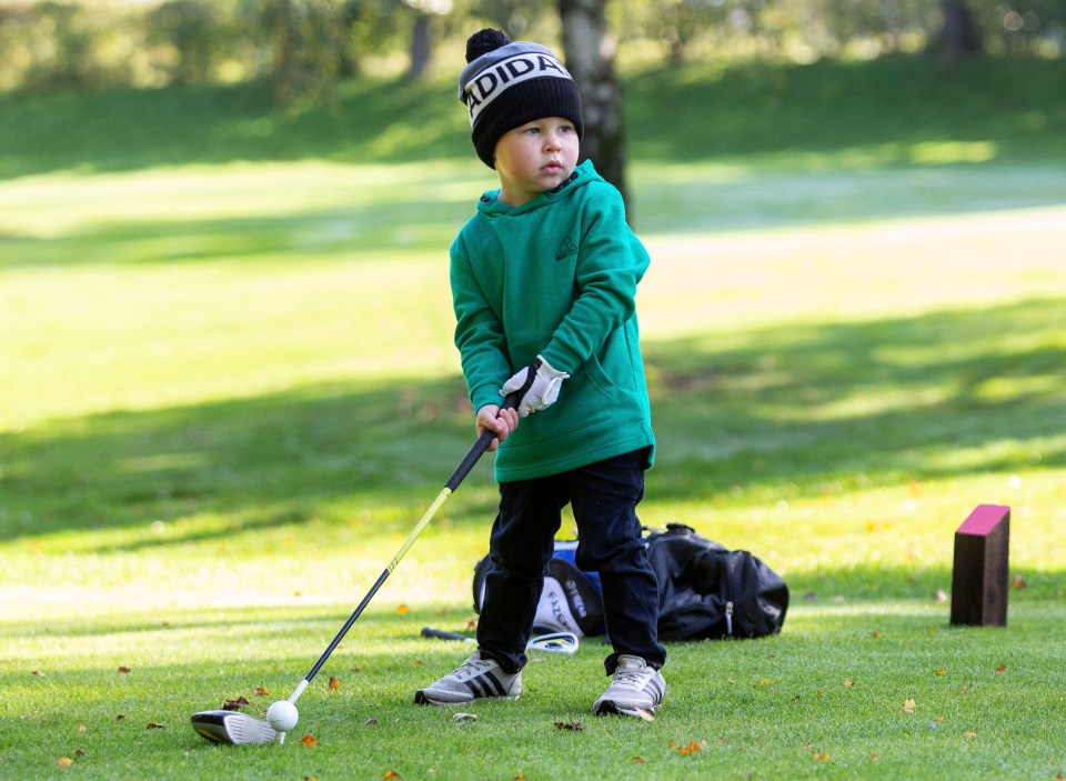  George was introduced by grandad Tony Sedgwick, 48, who bought him a set of toy clubs 18 months ago.