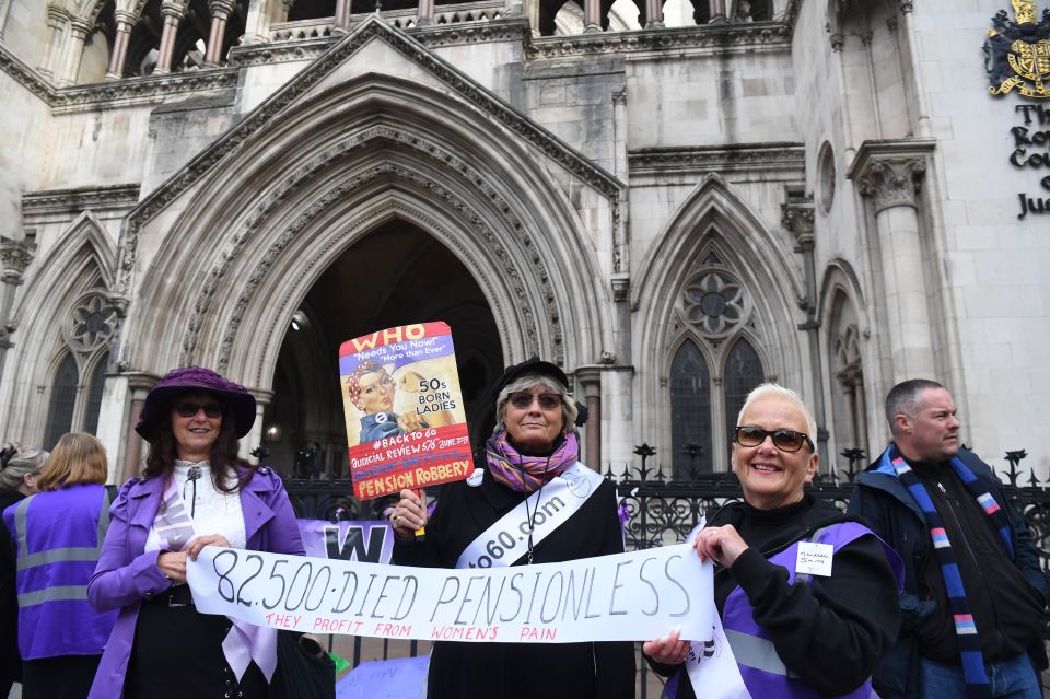  WASPI women have been campaigning outside the Royal Courts of Justice