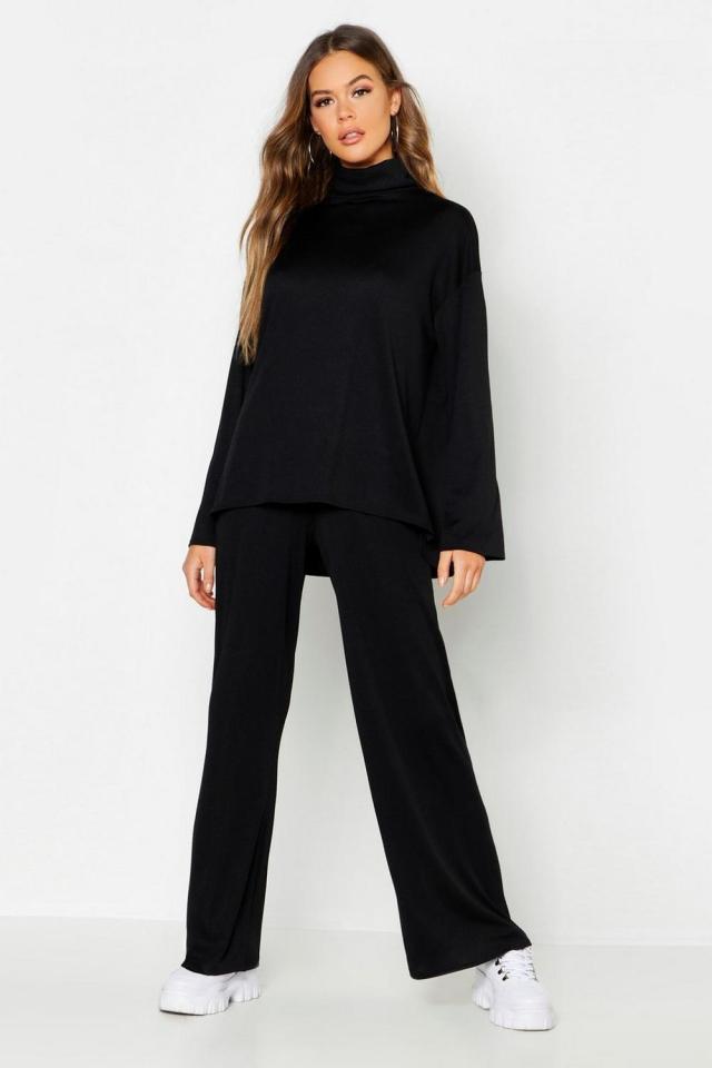  Get on-trend with this co-ordinated roll-neck top and trousers from Boohoo for just £20