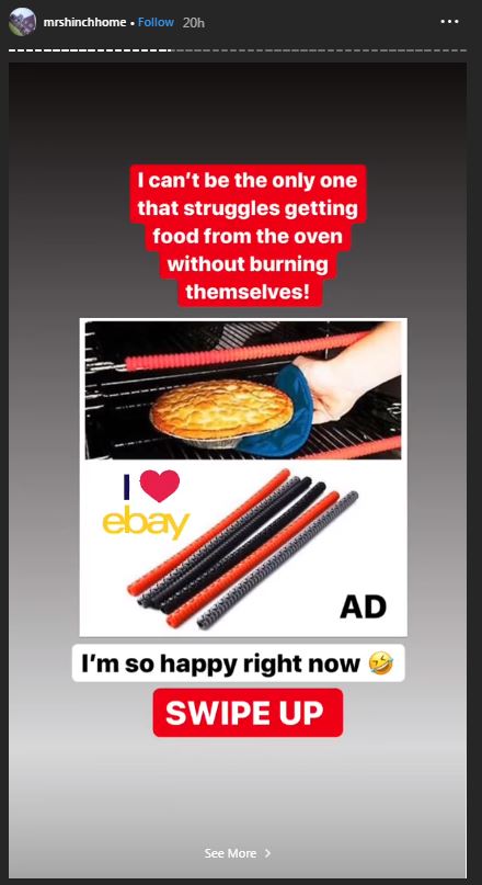  Mrs Hinch raved about the £2.39 oven guards on Instagram yesterday