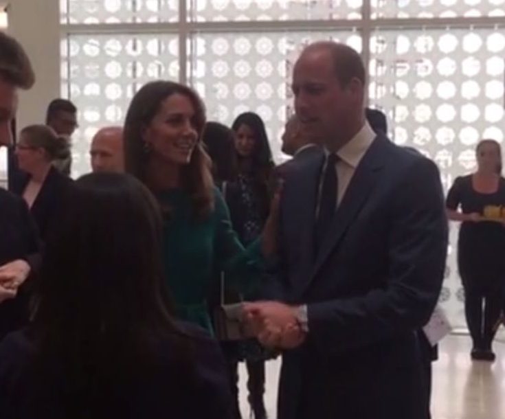  Kate Middleton showed a rare display of affection with Prince William when she placed a loving hand on his arm yesterday