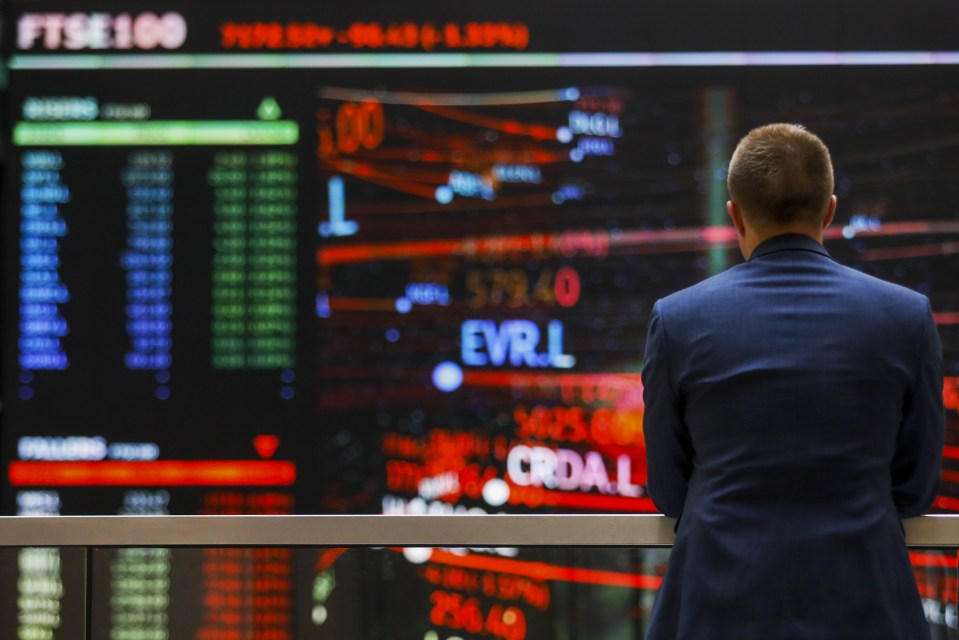 Screens at the London Stock Exchange