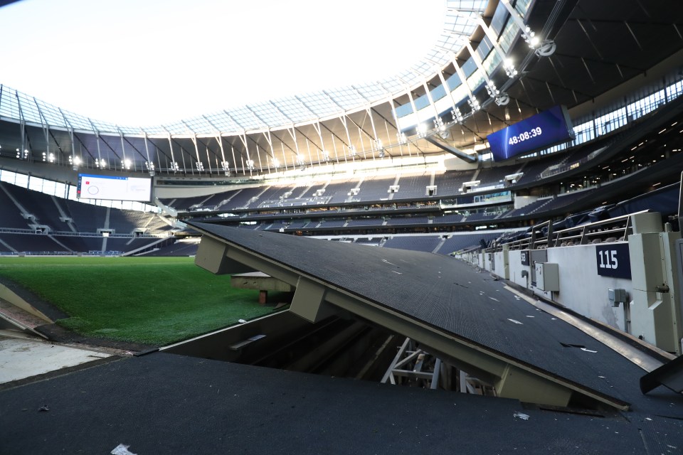  Spurs' stadium looks unrecognisable decked out in NFL gear