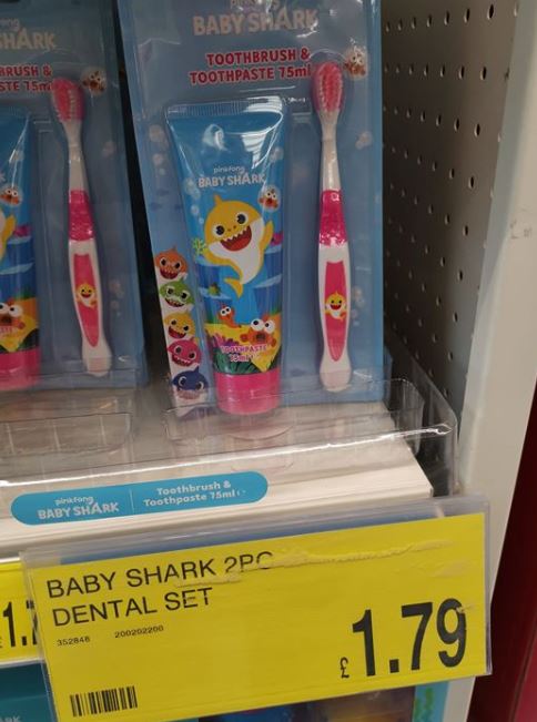  The Baby Shark dental set is just £1.79 at B&M