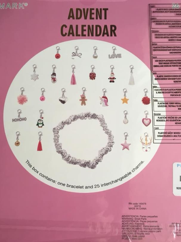  It features 25 charms and a bracelet