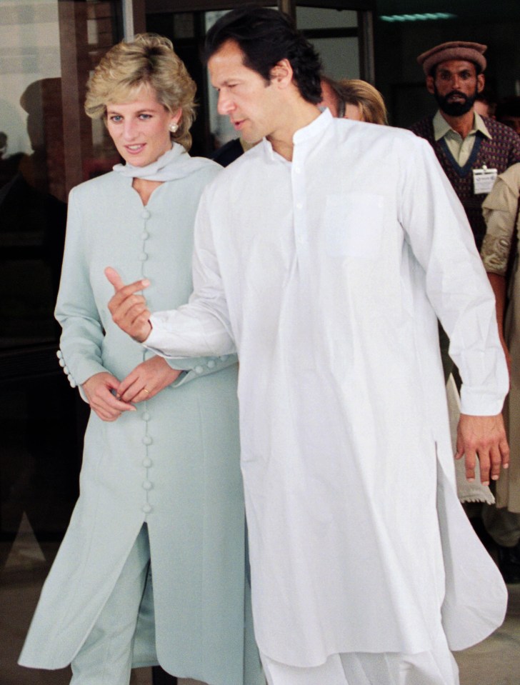  Diana wore a similar style outfit when she was pictured with Imran in 1996